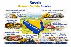 Cartera estratégica de proyectos mineros en Bosnia